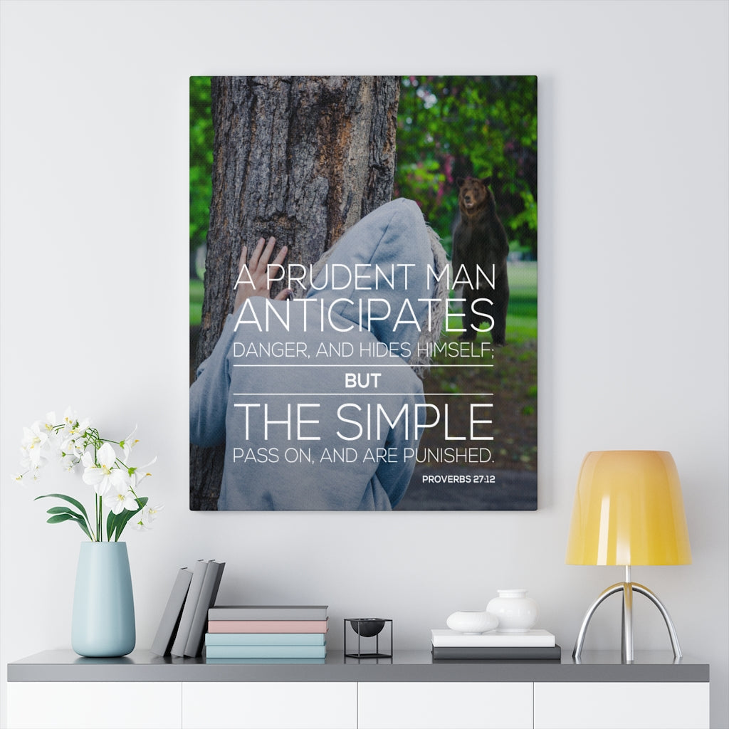 Scripture Walls A Prudent Man Proverbs 27:12 Christian Wall Art Bible Verse Print Ready to Hang - Express Your Love Gifts