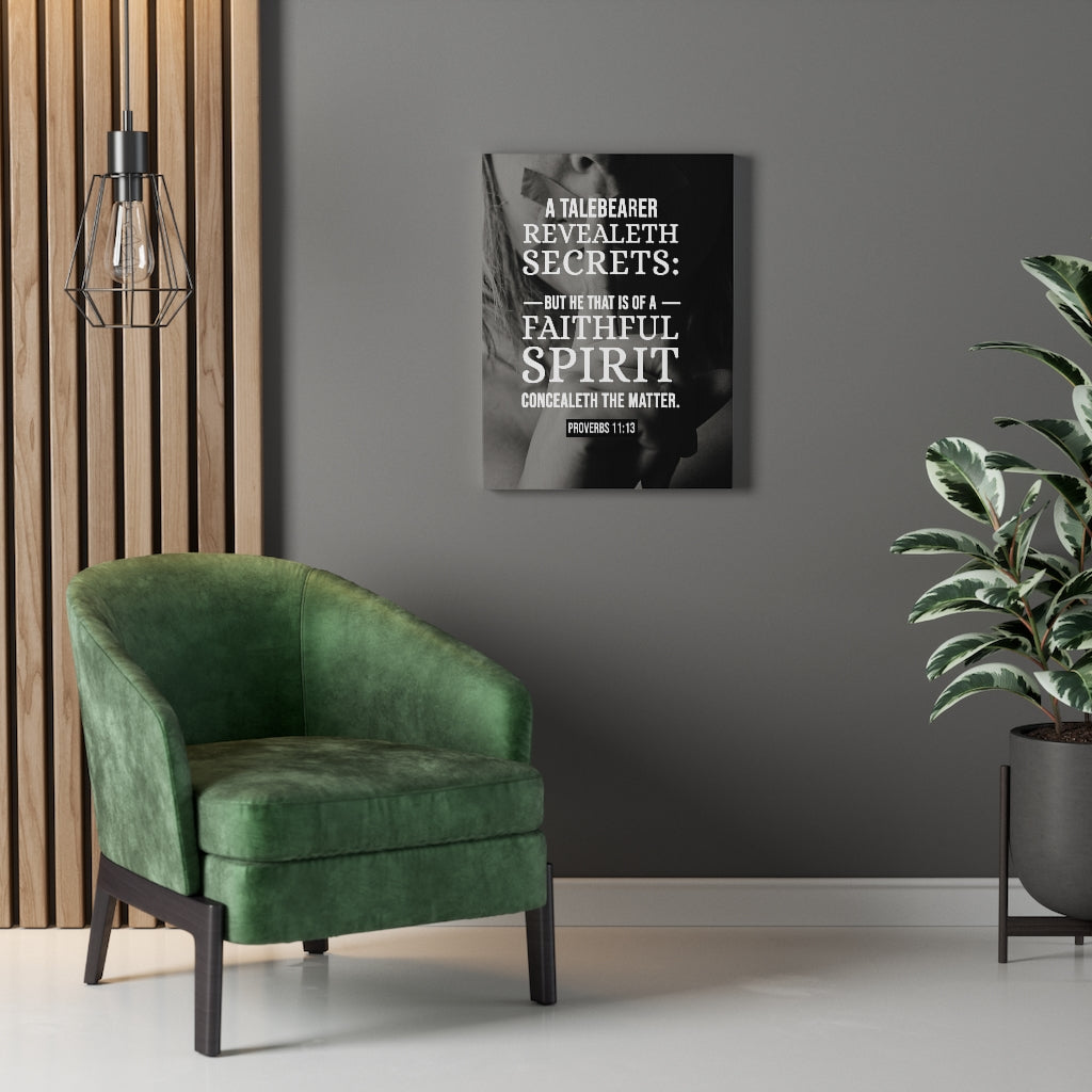 Scripture Walls A Talebearer Proverbs 11:13 Christian Wall Art Bible Verse Print Ready to Hang - Express Your Love Gifts