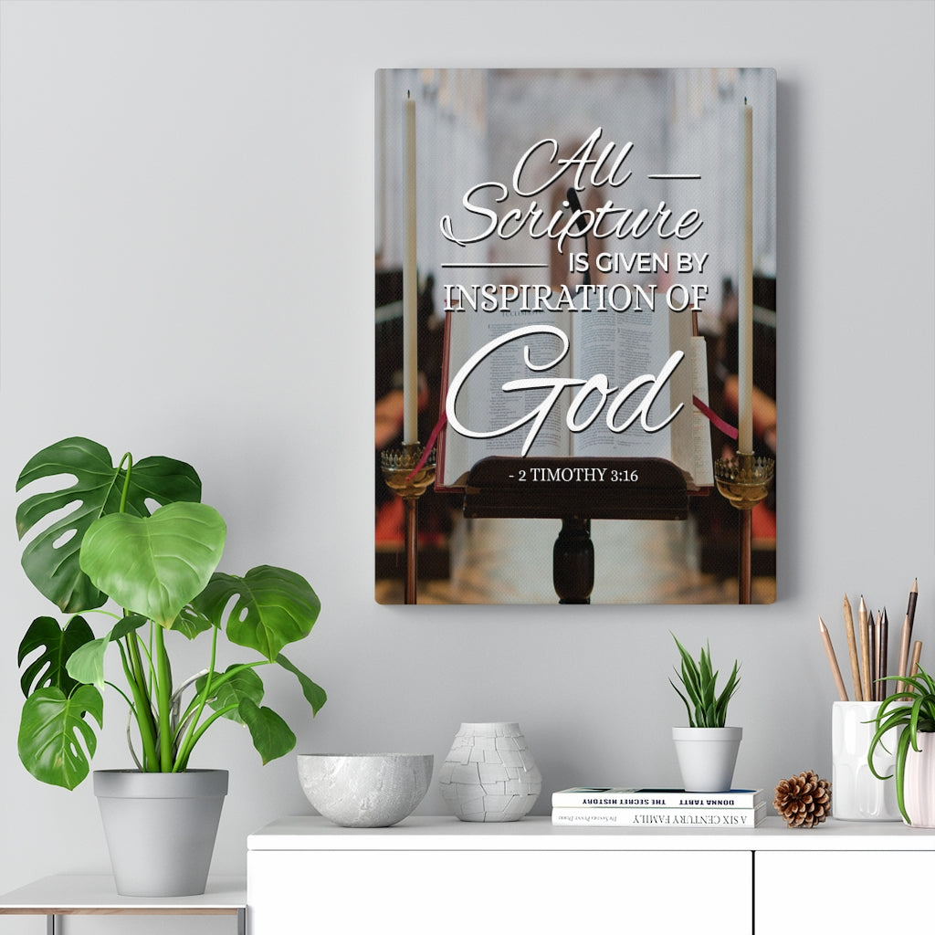 Scripture Walls All Scripture 2 Timothy 3:16 Christian Wall Art Bible Verse Print Ready to Hang - Express Your Love Gifts