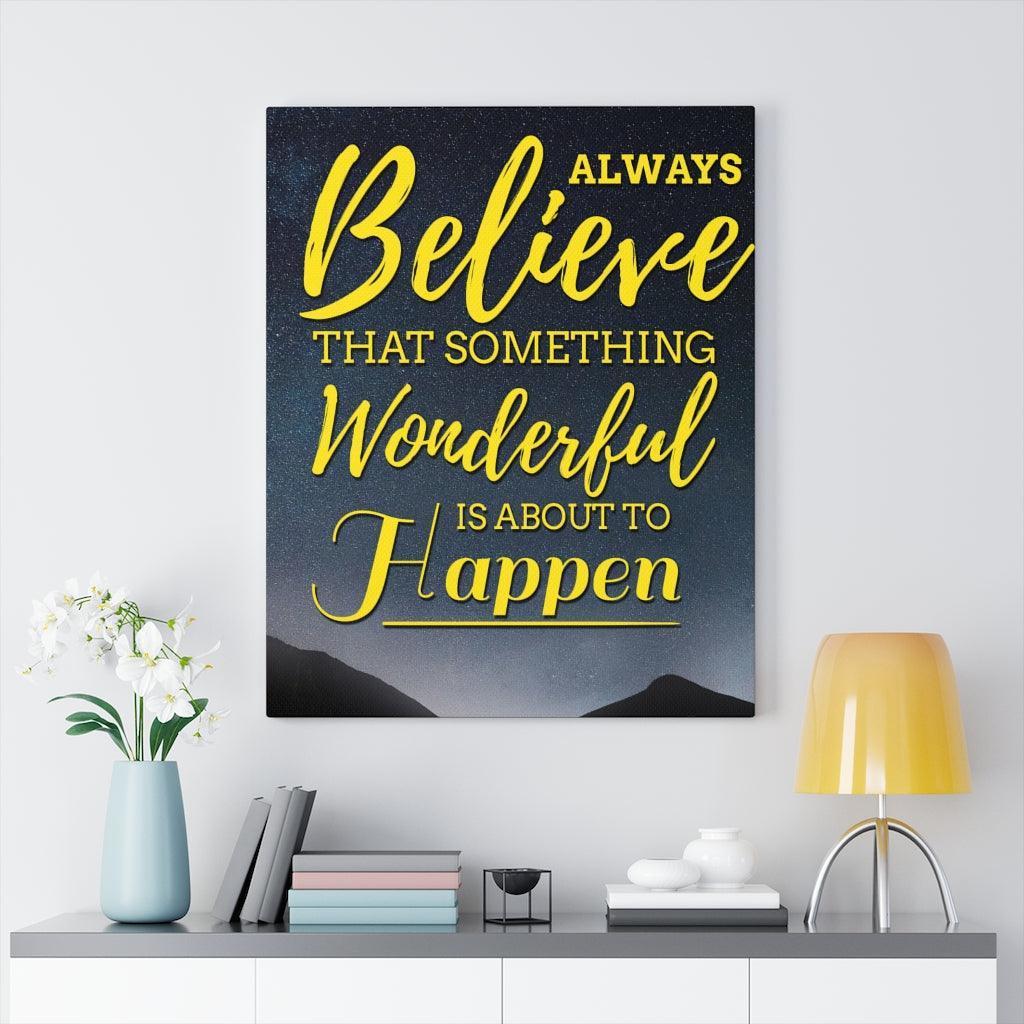 Always Believe Motivational Verse Inspiring Wall Art Inspirational Wall Decor for Home Office Gym Inspiring Success Quote Print Ready to Hang - Express Your Love Gifts
