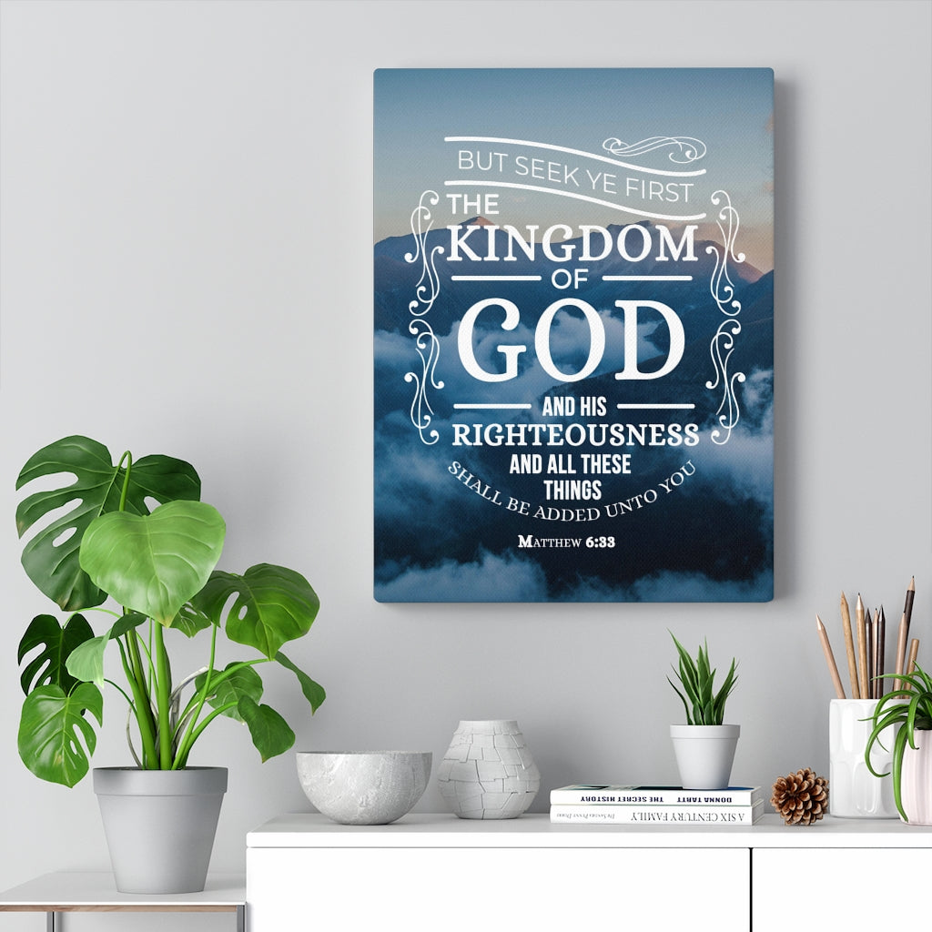 Scripture Walls The Kingdom of God Matthew 6:33 Christian Wall Art Bible Verse Print Ready to Hang - Express Your Love Gifts