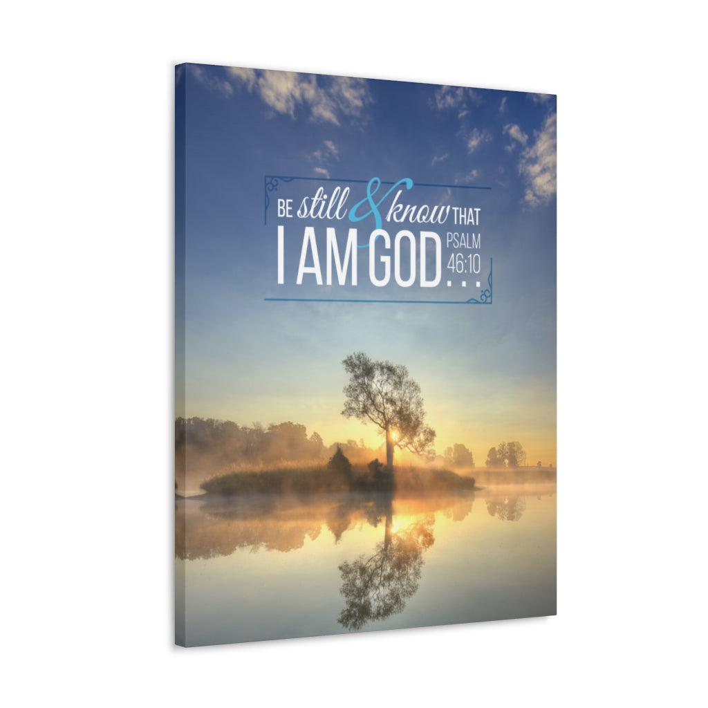 Scripture Walls Be Still and Know That I Am God Lake Psalm 46:10 Christian Wall Art Bible Verse Print Ready to Hang Unframed-Express Your Love Gifts