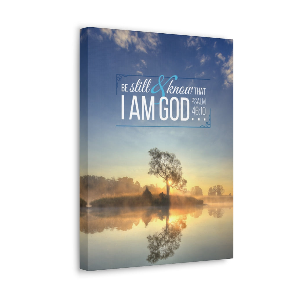 Scripture Walls Be Still and Know That I Am God Lake Psalm 46:10 Christian Wall Art Bible Verse Print Ready to Hang Unframed-Express Your Love Gifts