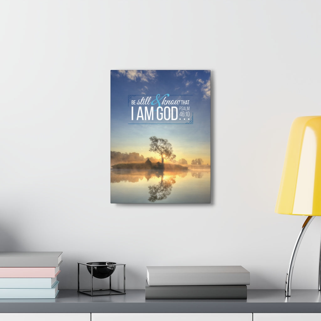 Scripture Walls Be Still and Know That I Am God Lake Psalm 46:10 Christian Wall Art Bible Verse Print Ready to Hang Unframed-Express Your Love Gifts