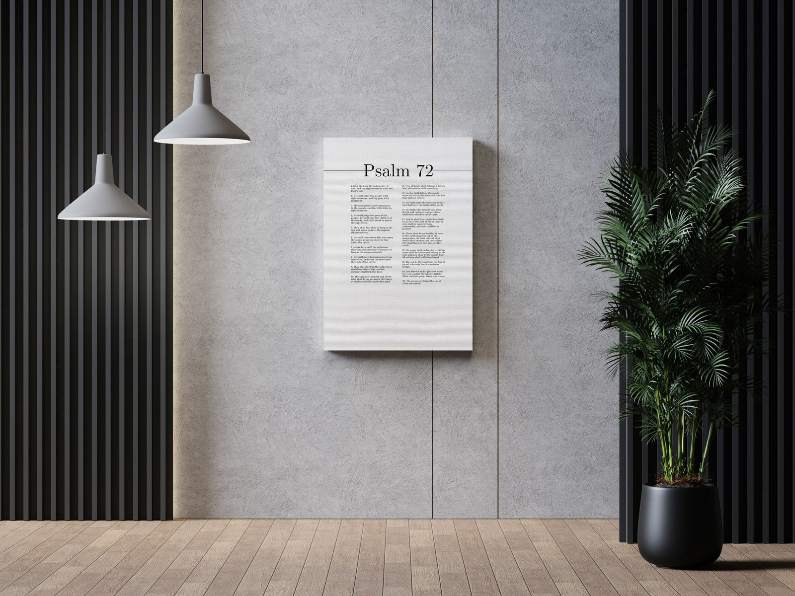 Scripture Canvas Blessed Be The Lord God Psalm 72 Christian Wall Art Bible Verse Print Ready to Hang-Express Your Love Gifts