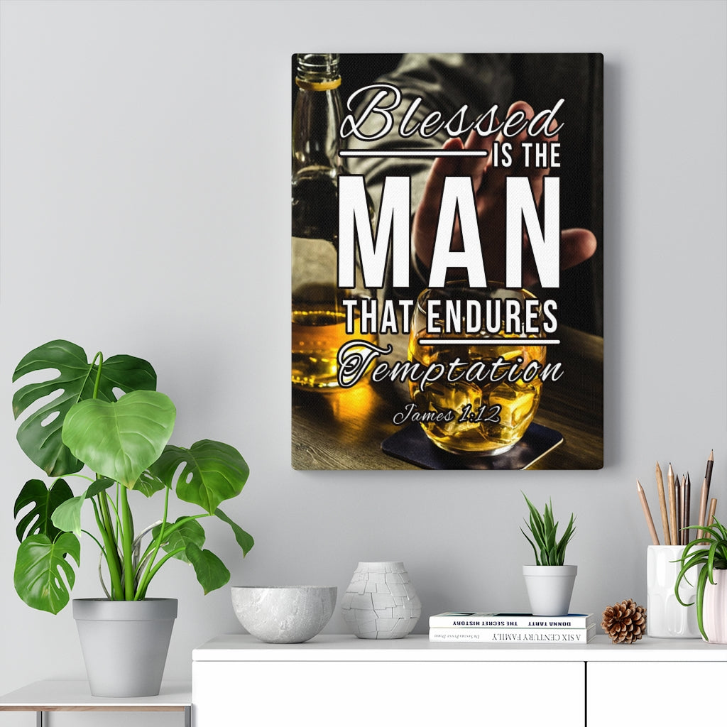 Scripture Walls Blessed is The Man James 1:12 Christian Wall Art Bible Verse Print Ready to Hang - Express Your Love Gifts
