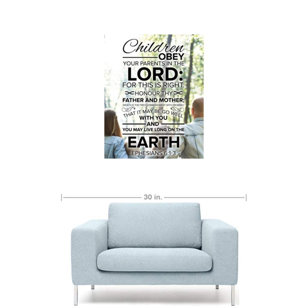 Scripture Walls Obey Your Parents Ephesians 6:13 Christian Wall Art Bible Verse Print Ready to Hang - Express Your Love Gifts