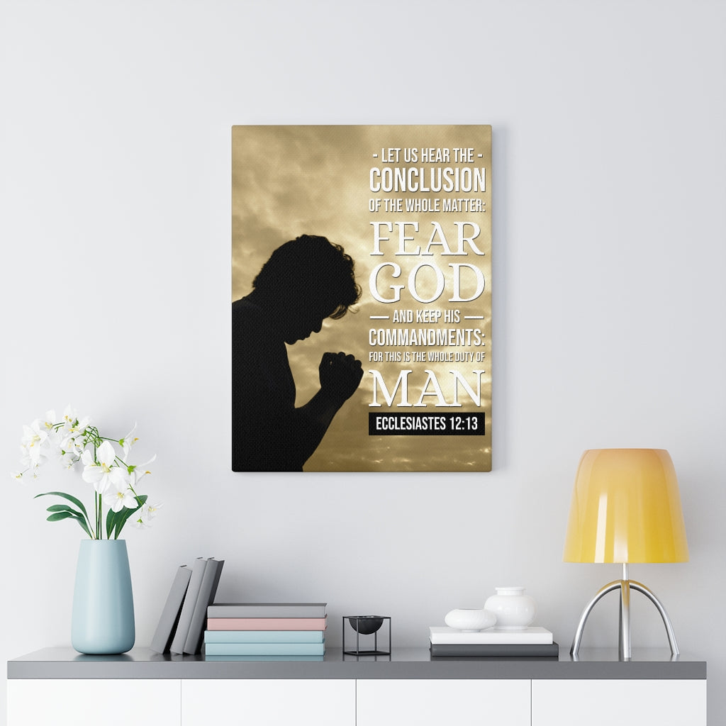 Scripture Walls Conclusion Ecclesiastes 12:13 Christian Wall Art Bible Verse Print Ready to Hang - Express Your Love Gifts