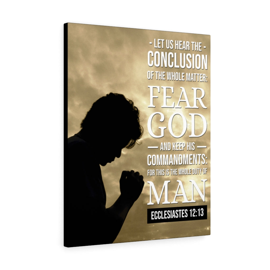 Scripture Walls Conclusion Ecclesiastes 12:13 Christian Wall Art Bible Verse Print Ready to Hang - Express Your Love Gifts