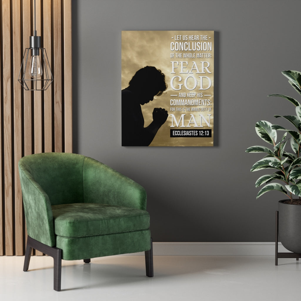 Scripture Walls Conclusion Ecclesiastes 12:13 Christian Wall Art Bible Verse Print Ready to Hang - Express Your Love Gifts