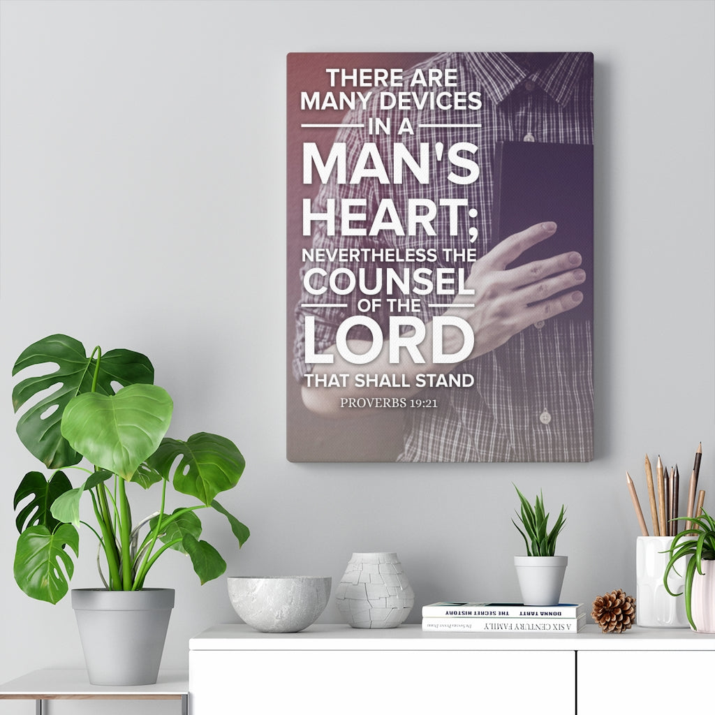 Scripture Walls Counsel of The Lord Proverbs 19:21 Christian Wall Art Bible Verse Print Ready to Hang - Express Your Love Gifts