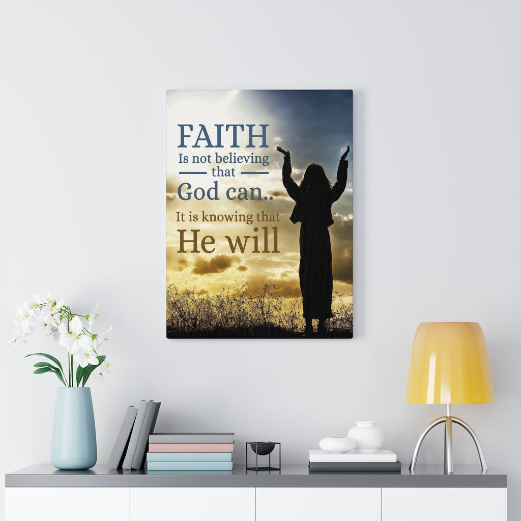 Faith Christian Wall Art Bible Verse Print Ready to Hang - Express Your Love Gifts