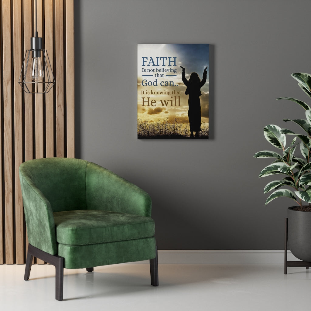 Faith Christian Wall Art Bible Verse Print Ready to Hang - Express Your Love Gifts