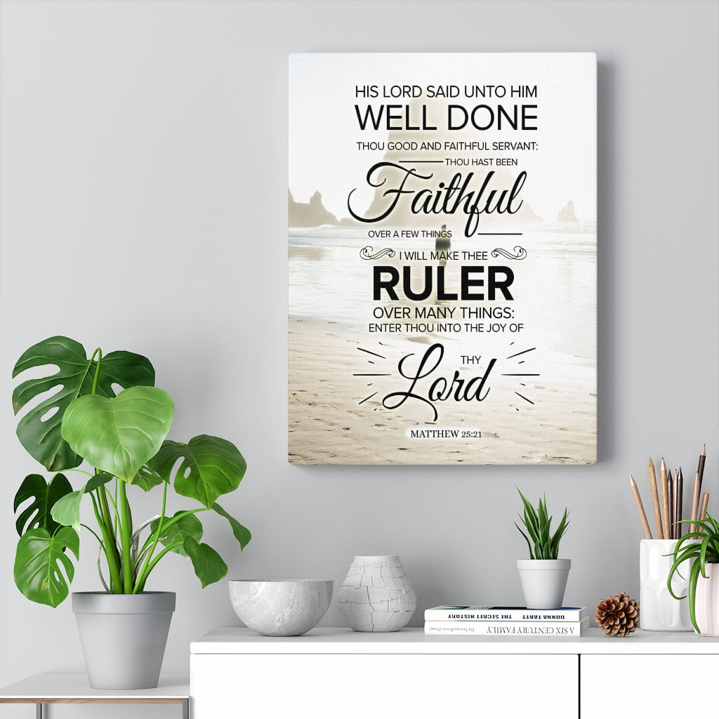 Scripture Walls Faithful Servant Matthew 25:21 Christian Wall Art Bible Verse Print Ready to Hang - Express Your Love Gifts