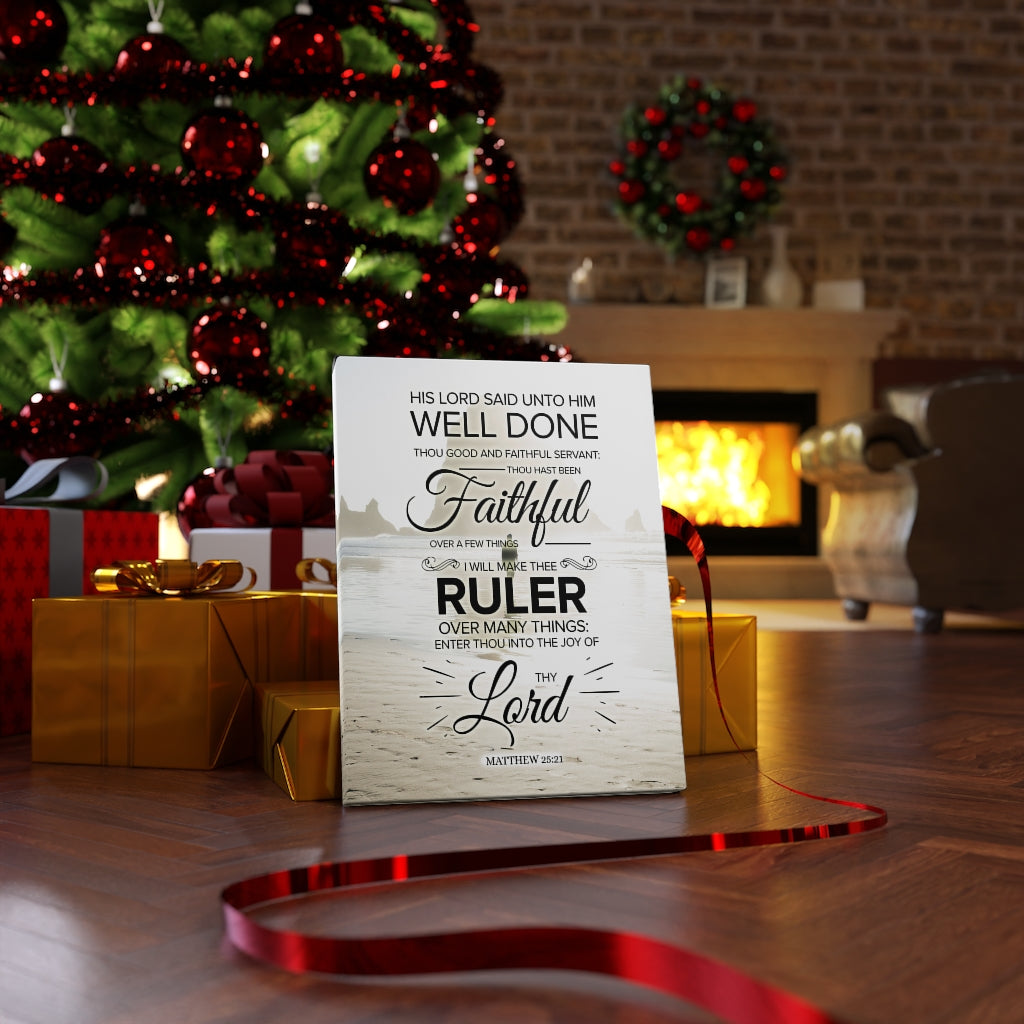 Scripture Walls Faithful Servant Matthew 25:21 Christian Wall Art Bible Verse Print Ready to Hang - Express Your Love Gifts