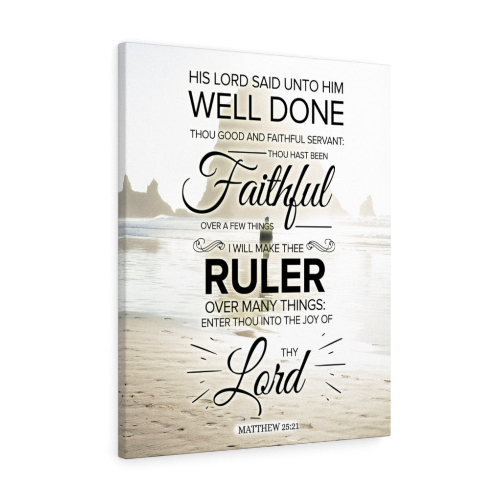 Scripture Walls Faithful Servant Matthew 25:21 Christian Wall Art Bible Verse Print Ready to Hang - Express Your Love Gifts