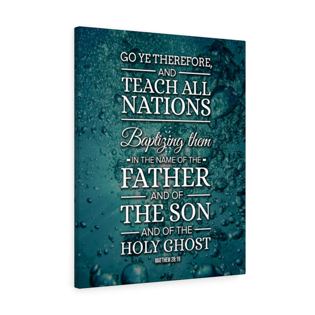 Teach All Nations Matthew 28:19 Bible Verse Wall Art Scripture Art Faith Artwork Christian Home Decor - Express Your Love Gifts