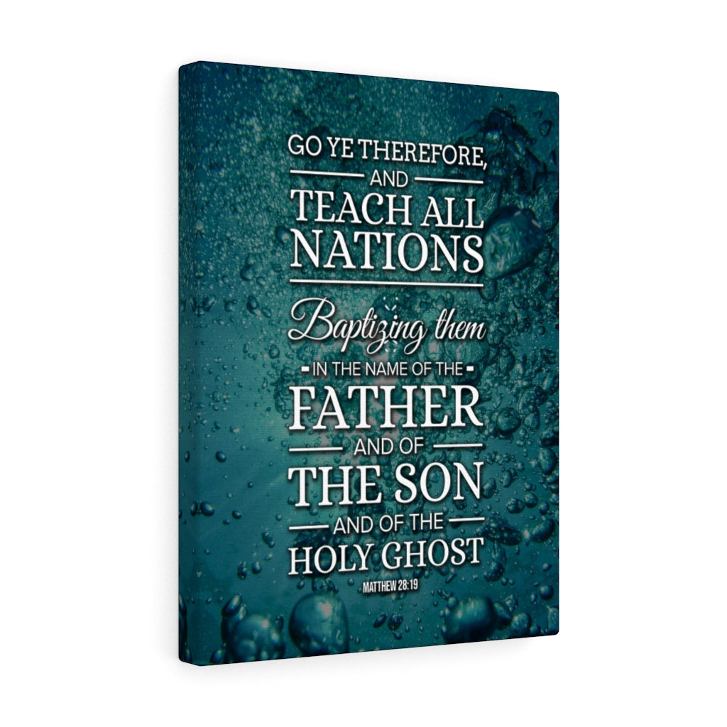 Teach All Nations Matthew 28:19 Bible Verse Wall Art Scripture Art Faith Artwork Christian Home Decor - Express Your Love Gifts