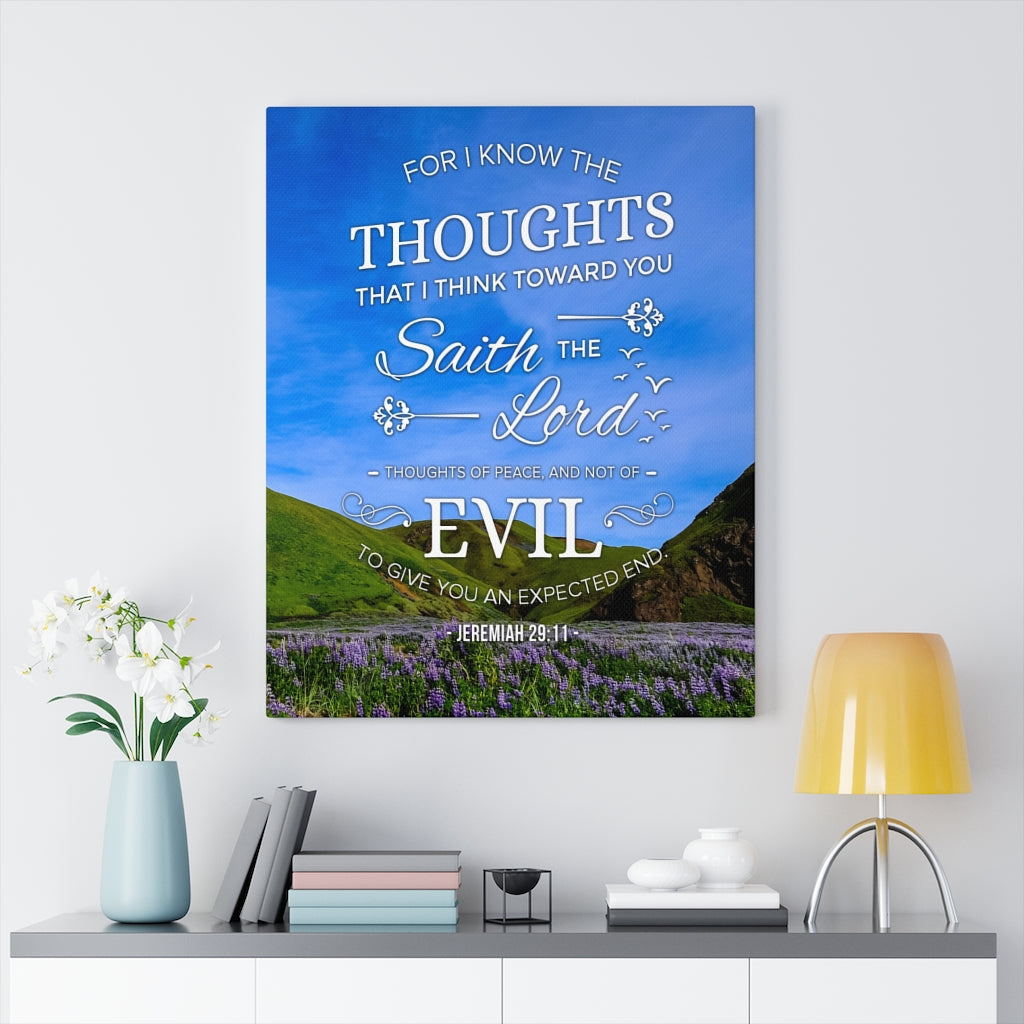Scripture Walls Thoughts of Peace Jeremiah 29:11 Christian Wall Art Bible Verse Print Ready to Hang - Express Your Love Gifts