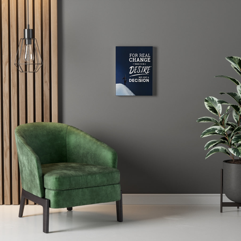 For Real Change Motivational Verse Inspirational Wall Decor for Home Office Gym Inspiring Success Quote Print Ready to Hang - Express Your Love Gifts