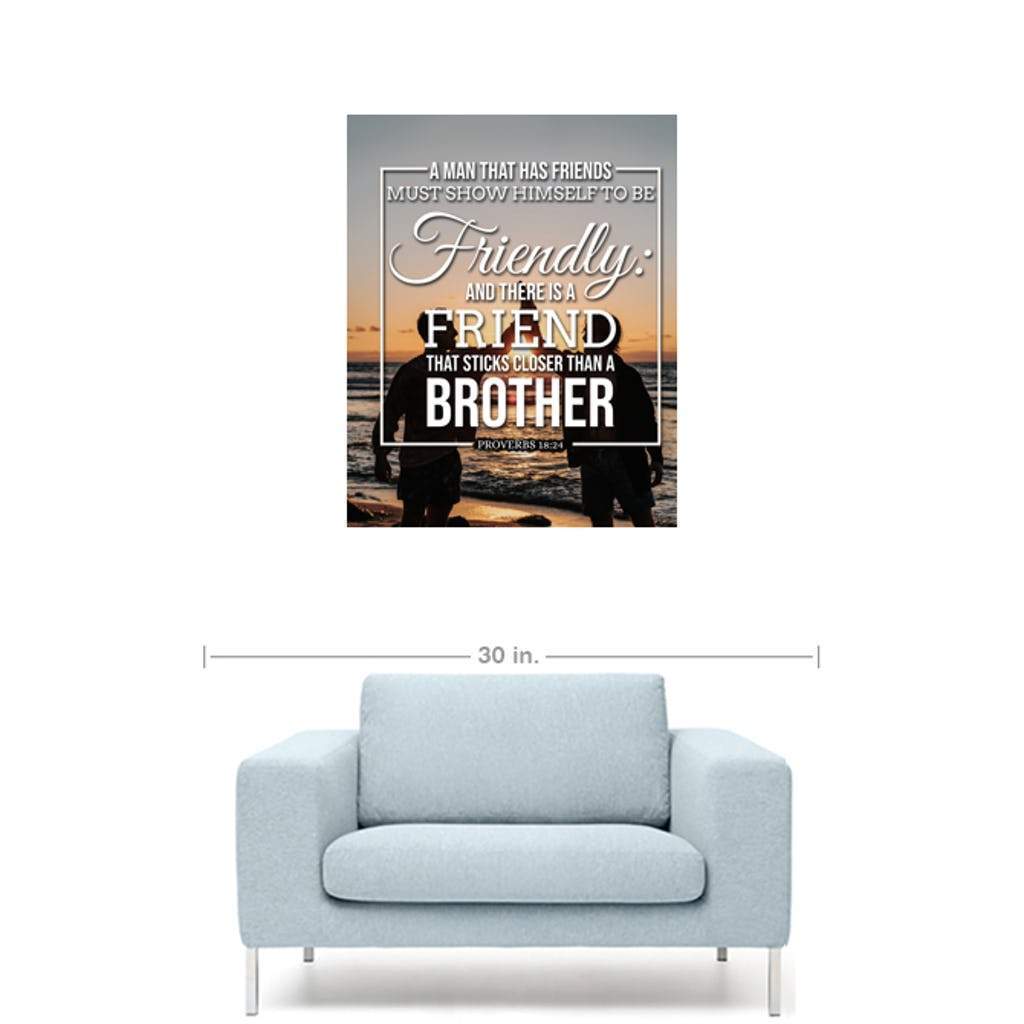Scripture Walls Friends Proverbs 18:24 Christian Wall Art Bible Verse Print Ready to Hang - Express Your Love Gifts