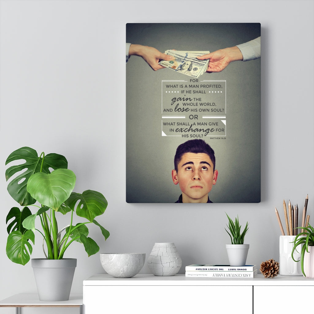 Scripture Walls Gain Lose or Exchange Matthew 16:26 Christian Wall Art Bible Verse Print Ready to Hang - Express Your Love Gifts