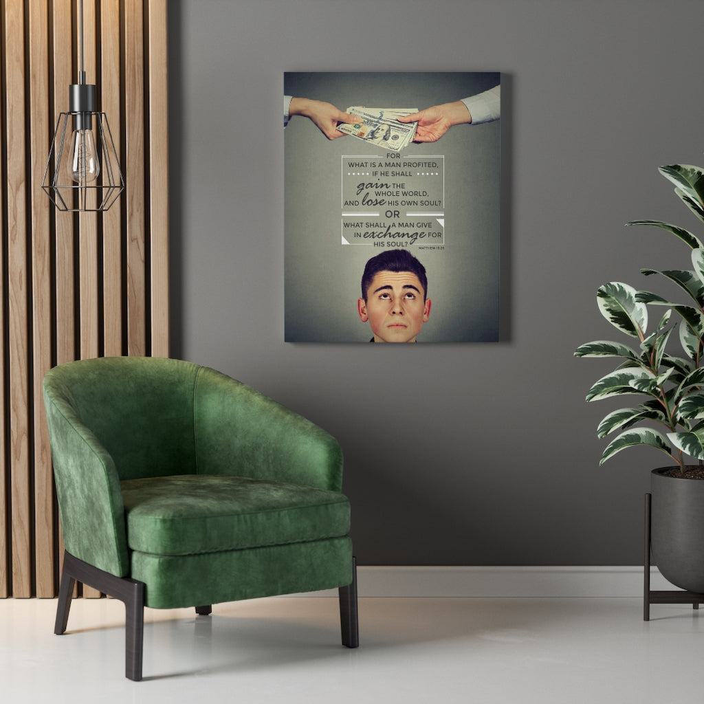 Scripture Walls Gain Lose or Exchange Matthew 16:26 Christian Wall Art Bible Verse Print Ready to Hang - Express Your Love Gifts