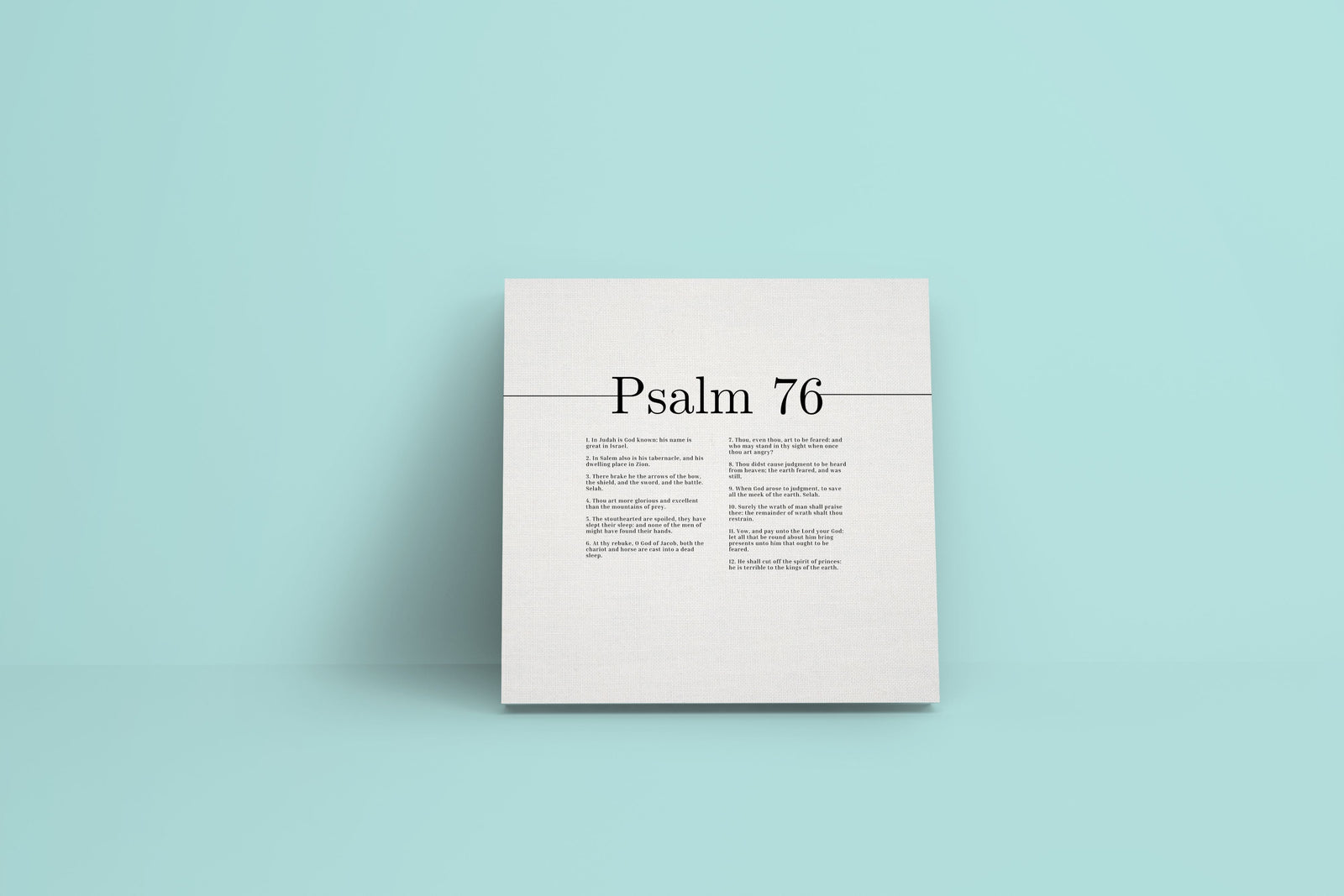 Scripture Canvas Glorious And Excellent Psalm 76 Christian Wall Art Bible Verse Print Ready to Hang-Express Your Love Gifts