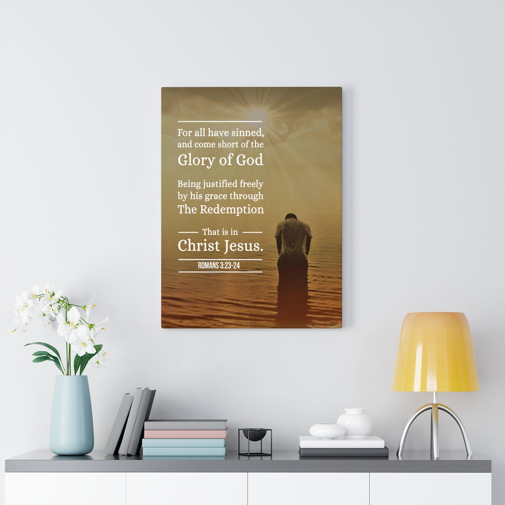 Scripture WallsGlory of God Romans 3:23-24 Christian Home Decor Scripture Art - Express Your Love Gifts