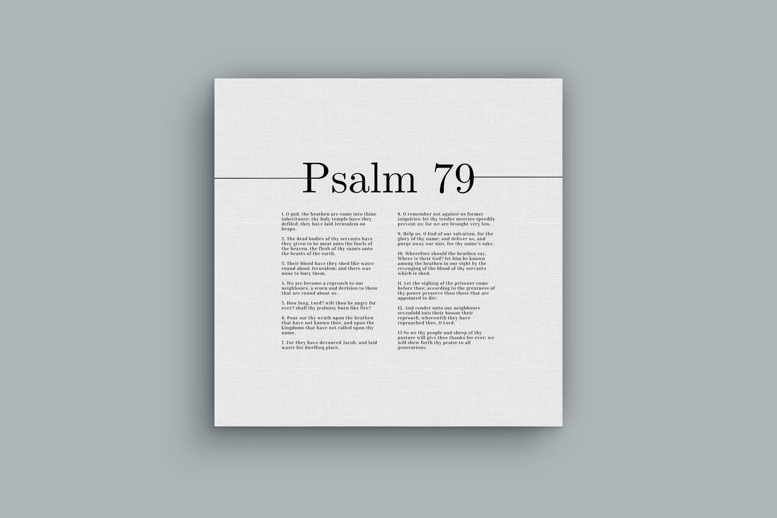Scripture Canvas Glory Of Thy Name Psalm 79 Christian Wall Art Bible Verse Print Ready to Hang-Express Your Love Gifts