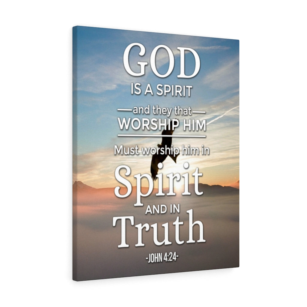 Scripture Walls God is a Spirit John 4:24 Christian Wall Art Bible Verse Print Ready to Hang - Express Your Love Gifts
