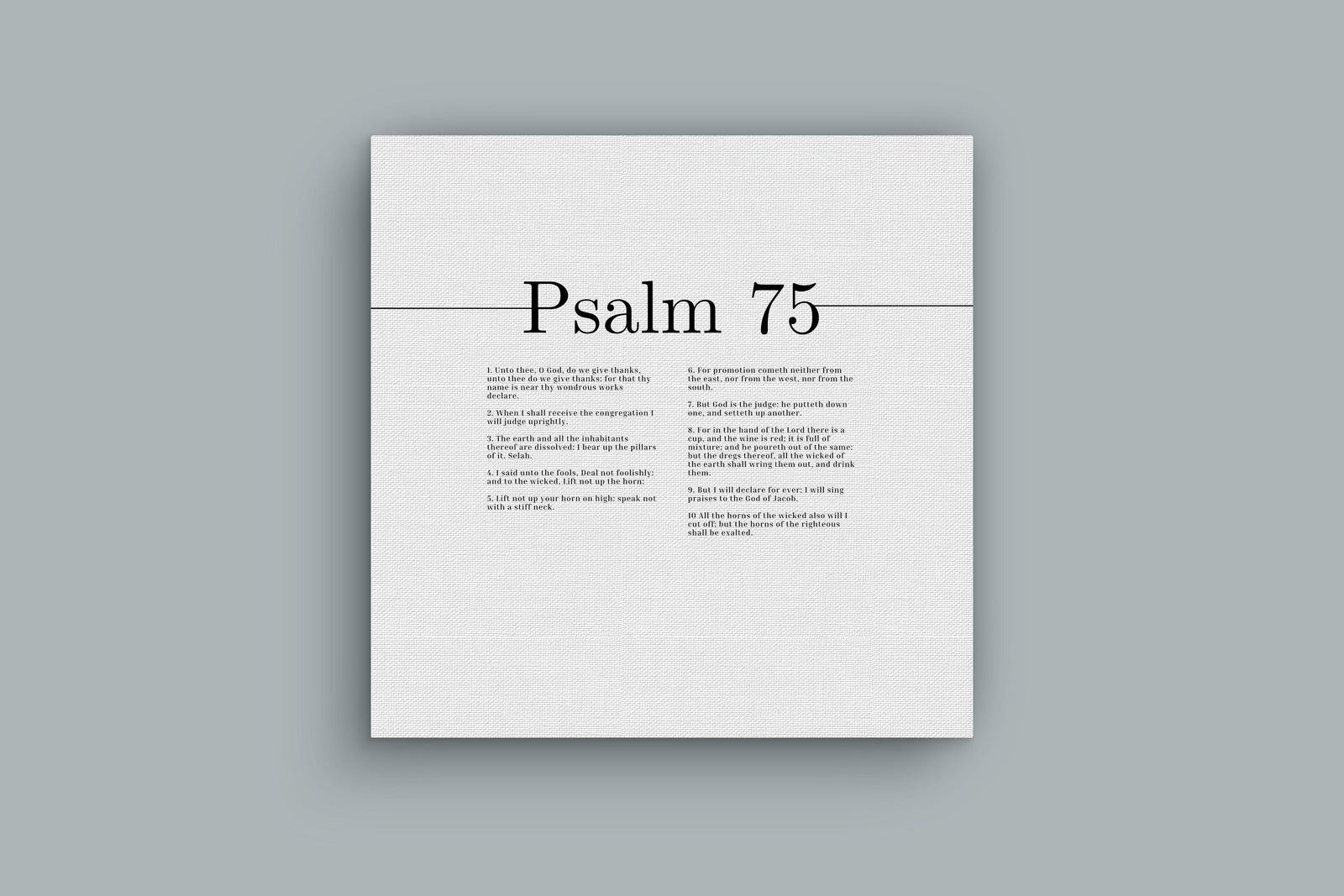 Scripture Canvas God Is The Judge Psalm 75 Christian Wall Art Bible Verse Print Ready to Hang-Express Your Love Gifts