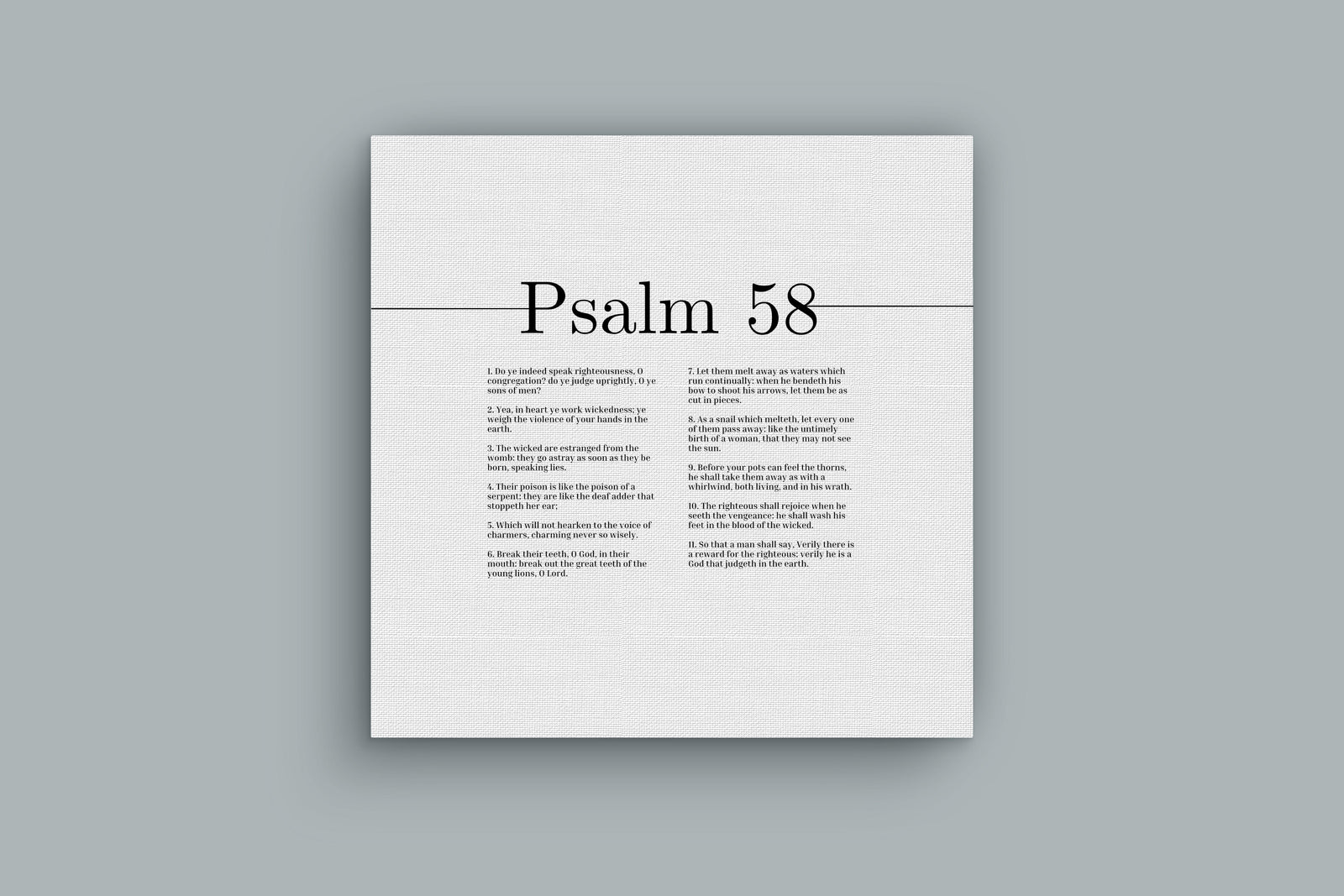 Scripture Canvas God That Judgeth Psalm 58 Christian Wall Art Bible Verse Print Ready to Hang-Express Your Love Gifts