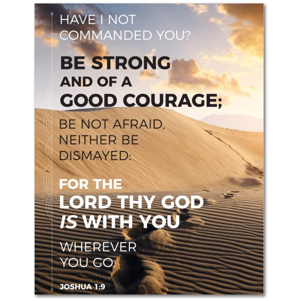 Scripture Walls Good Courage Joshua 1:9 Desert Bible Verse Canvas Christian Wall Art Ready to Hang - Express Your Love Gifts