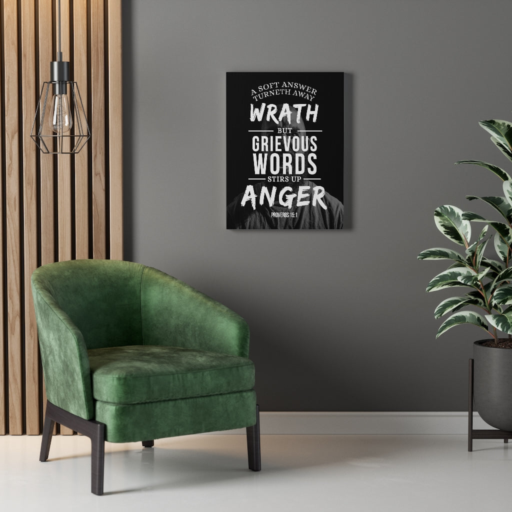 Scripture Walls Grievous Words Proverbs 15:1 Christian Wall Art Bible Verse Print Ready to Hang - Express Your Love Gifts