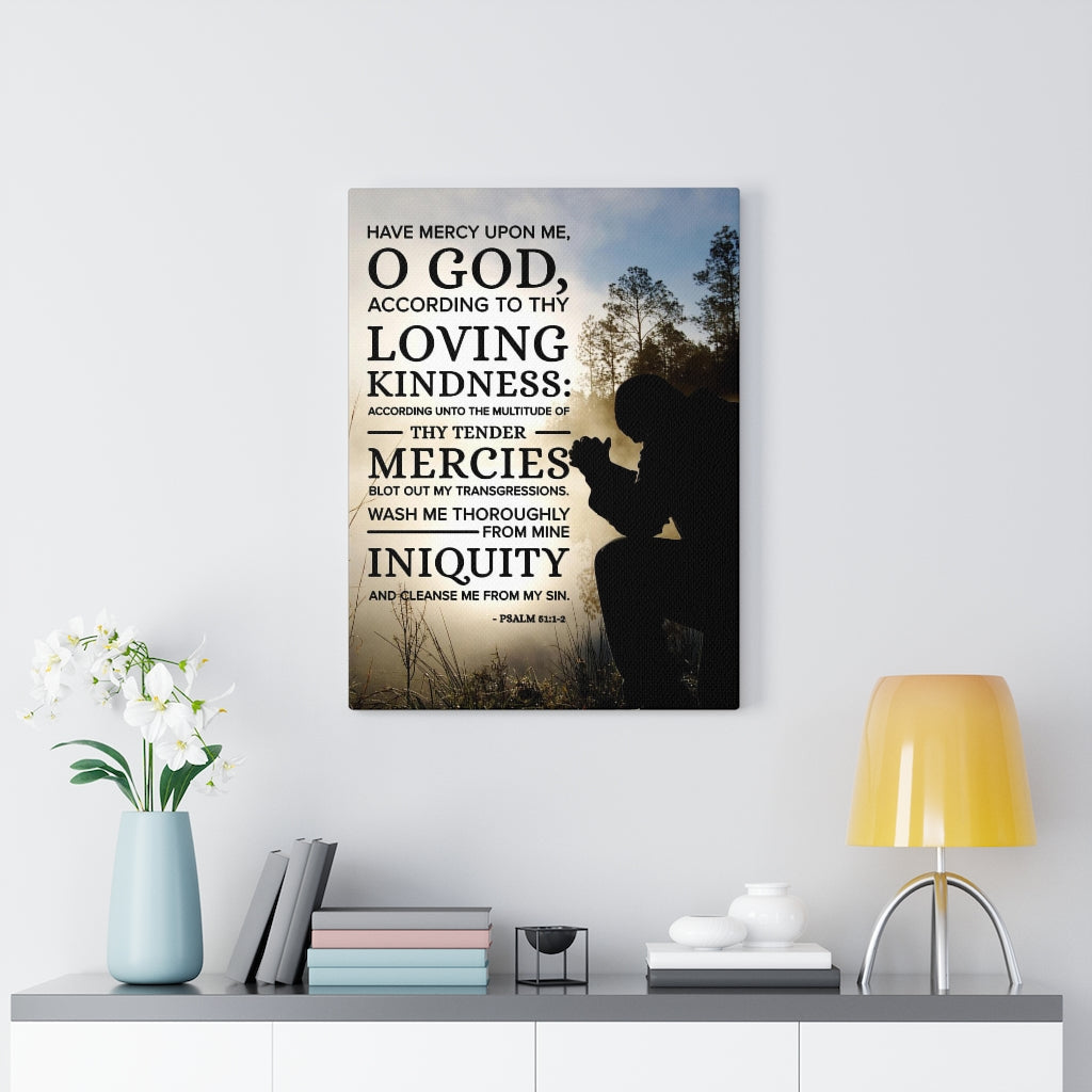 Scripture Walls Have Mercy Upon Me Psalm 51:12 Christian Wall Art Bible Verse Print Ready to Hang - Express Your Love Gifts