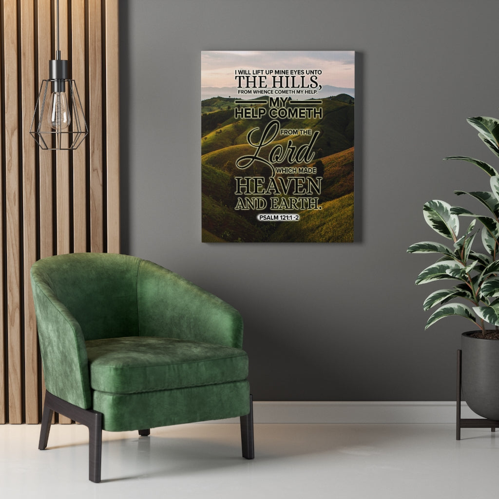 Scripture Walls Heaven and Earth Psalm 121:1-2 KJV Christian Wall Art Bible Verse Print Ready to Hang - Express Your Love Gifts