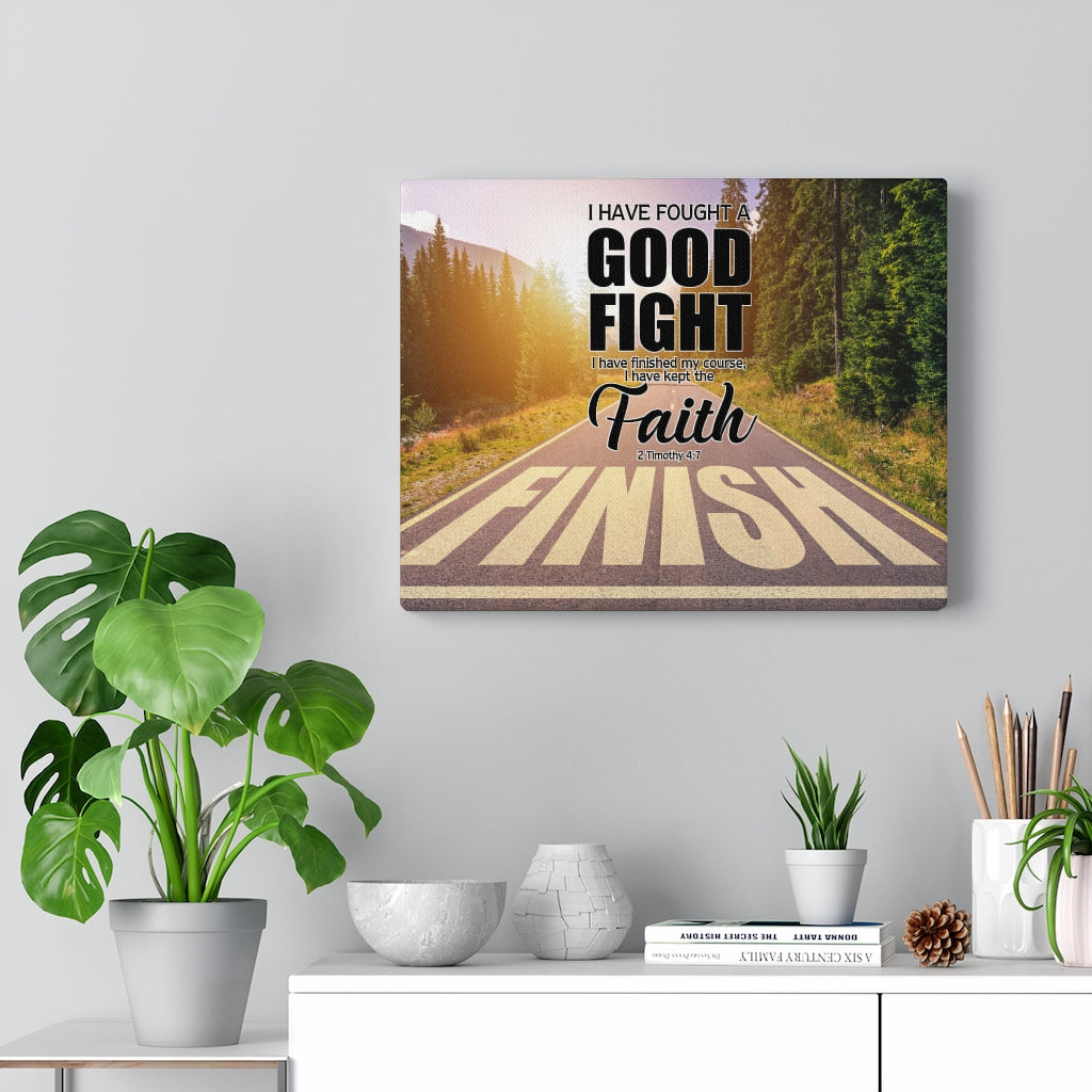 Scripture Walls I Have Fought the Good Fight 2 Timothy 4:7 Christian Wall Decor Scripture Artwork Ready to Hang - Express Your Love Gifts