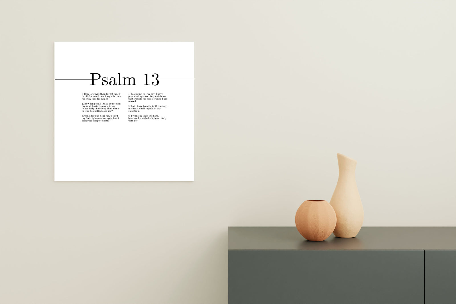 Scripture Canvas I Have Trusted In Thy Mercy Psalm 13 Christian Wall Art Bible Verse Print Ready to Hang-Express Your Love Gifts