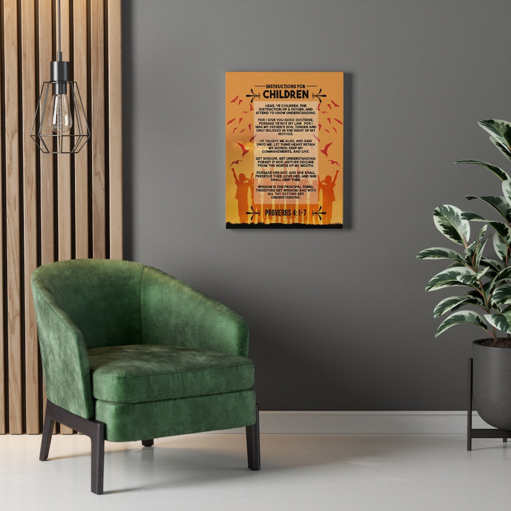 Scripture Walls Instructions for Children Proverbs 4:1-7 Christian Wall Art Bible Verse Print Ready to Hang - Express Your Love Gifts