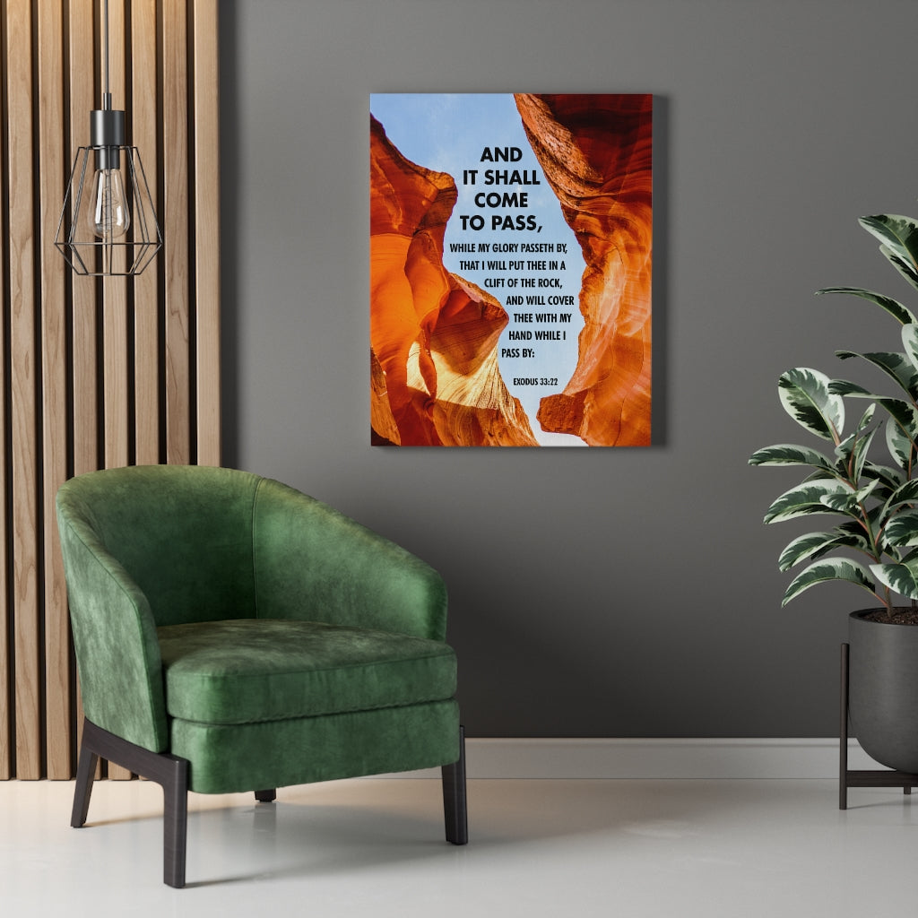 Scripture Walls It Shall Come to Pass Exodus 33:22 Christian Wall Art Bible Verse Print Ready to Hang - Express Your Love Gifts