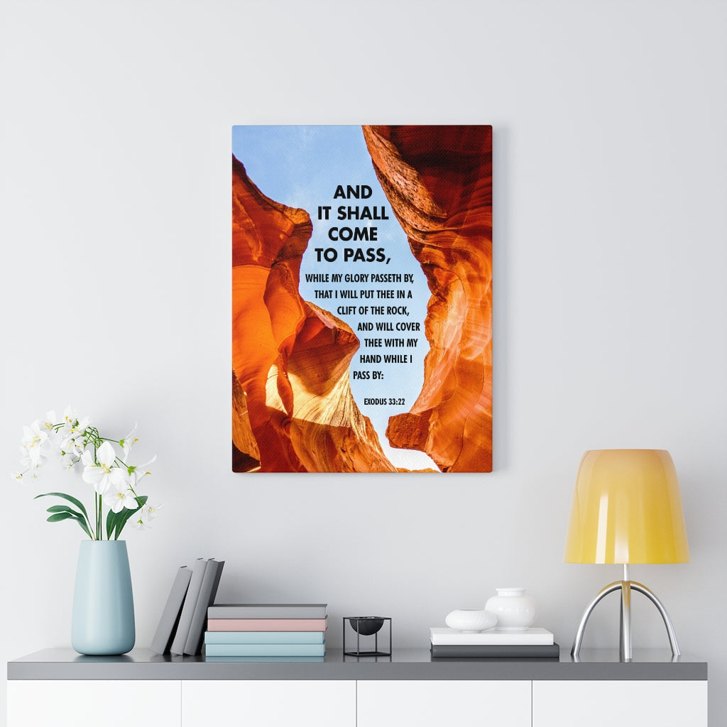 Scripture Walls It Shall Come to Pass Exodus 33:22 Christian Wall Art Bible Verse Print Ready to Hang - Express Your Love Gifts