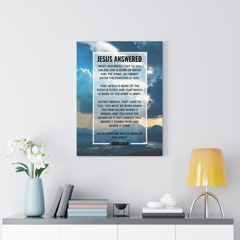 Scripture Walls Born of the Spirit John 3:5-8 Christian Wall Art Bible Verse Print Ready to Hang - Express Your Love Gifts