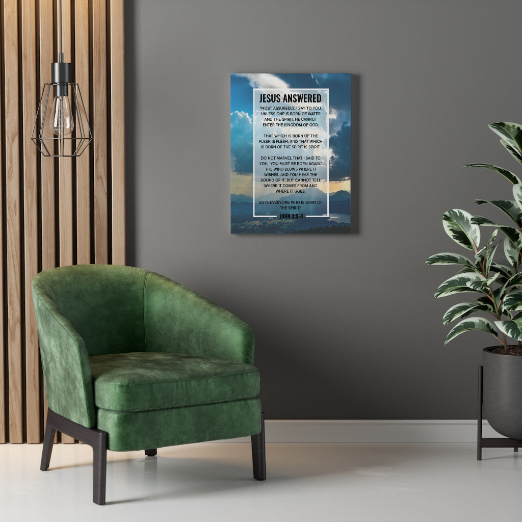 Scripture Walls Born of the Spirit John 3:5-8 Christian Wall Art Bible Verse Print Ready to Hang - Express Your Love Gifts