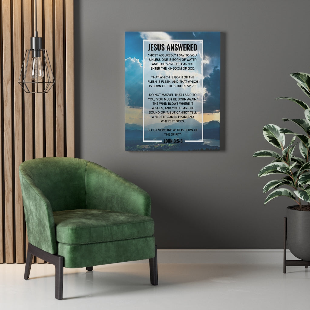 Scripture Walls Born of the Spirit John 3:5-8 Christian Wall Art Bible Verse Print Ready to Hang - Express Your Love Gifts