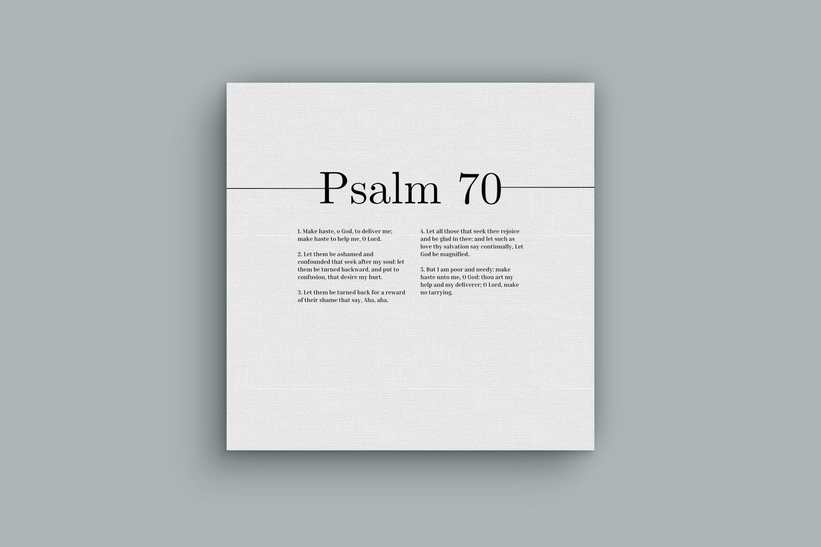 Scripture Canvas Let God Be Magnified Psalm 70 Christian Wall Art Bible Verse Print Ready to Hang-Express Your Love Gifts