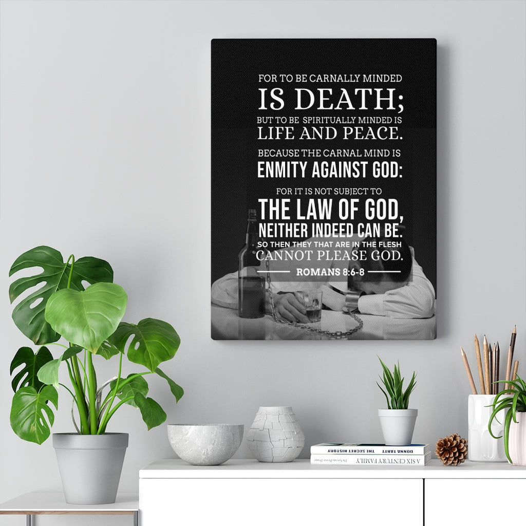 Scripture WallsLife and Peace Romans 8:6-8 Christian Home Decor Scripture Art - Express Your Love Gifts