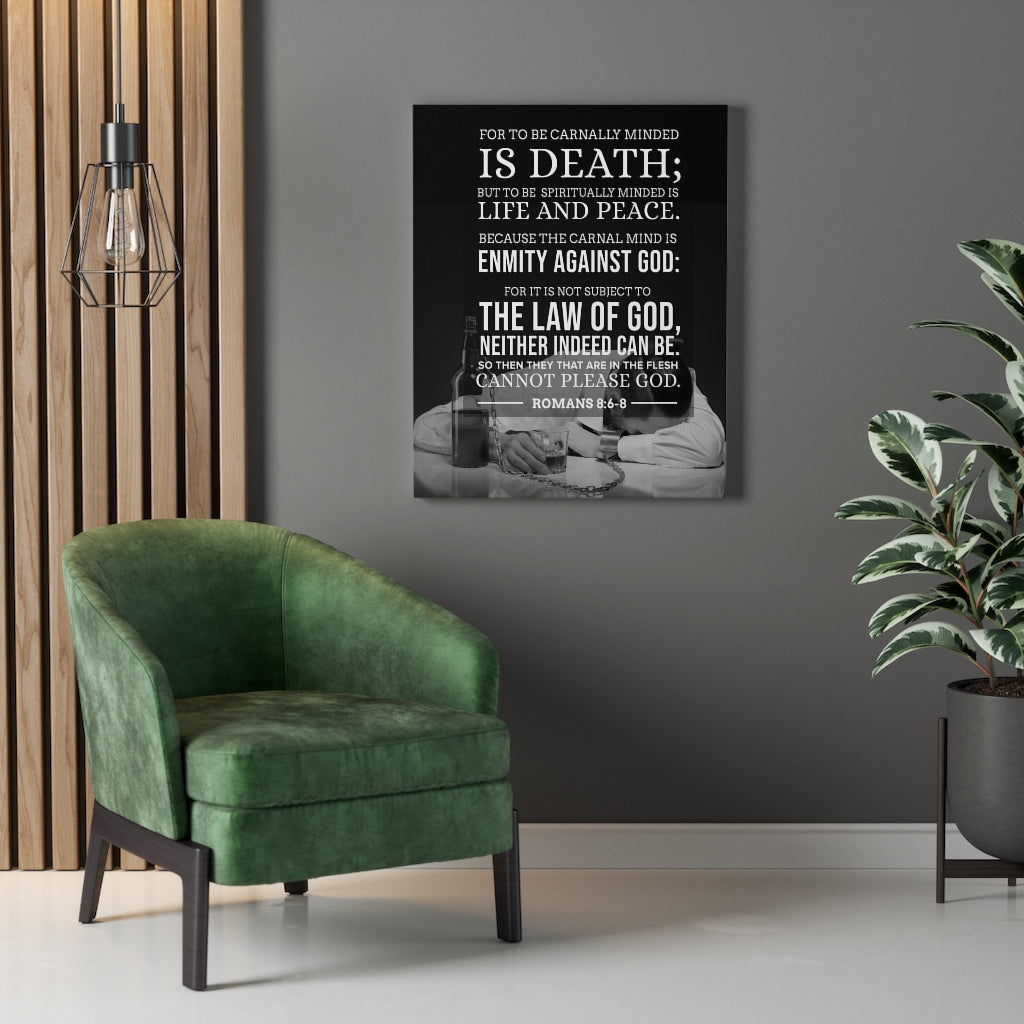 Scripture WallsLife and Peace Romans 8:6-8 Christian Home Decor Scripture Art - Express Your Love Gifts