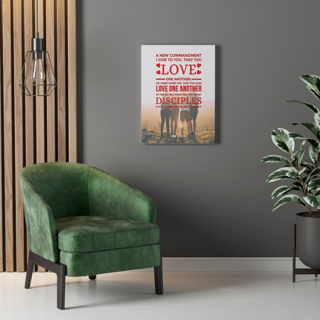 Scripture Walls Love One Another John 13:34-35 Christian Wall Art Bible Verse Print Ready to Hang - Express Your Love Gifts