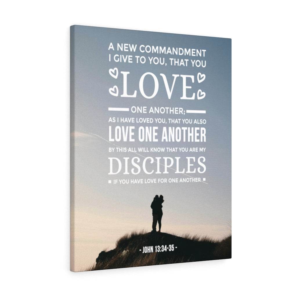 Scripture Walls Love One Another John 13:34-35 Christian Wall Art Bible Verse Print Ready to Hang - Express Your Love Gifts